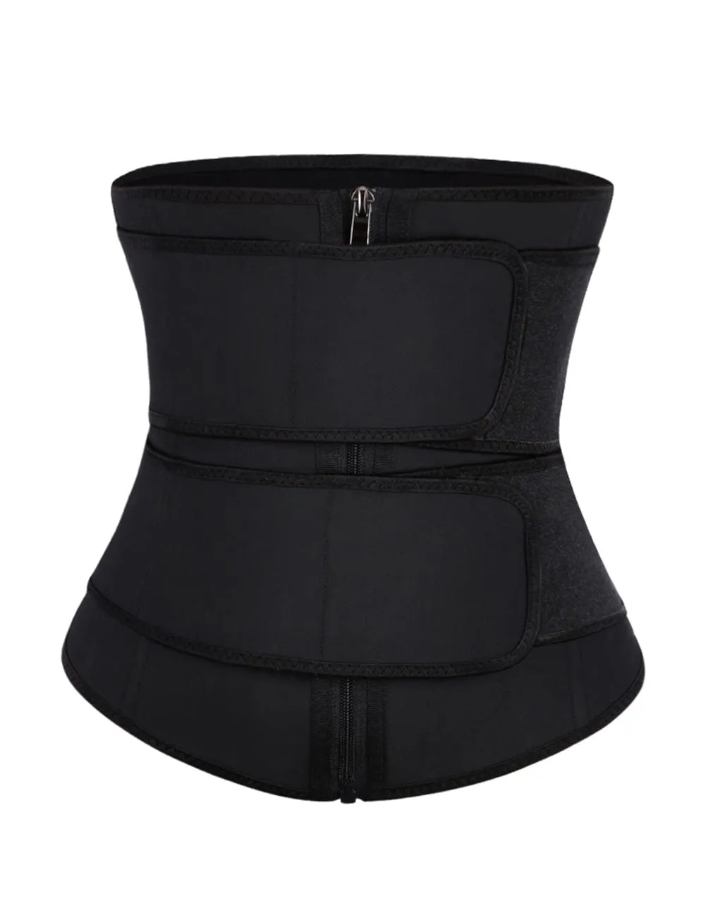 Wholesale Plus Size Latex Double Belt Waist Trainer 7 Steel Bones Built-in Clips Inside