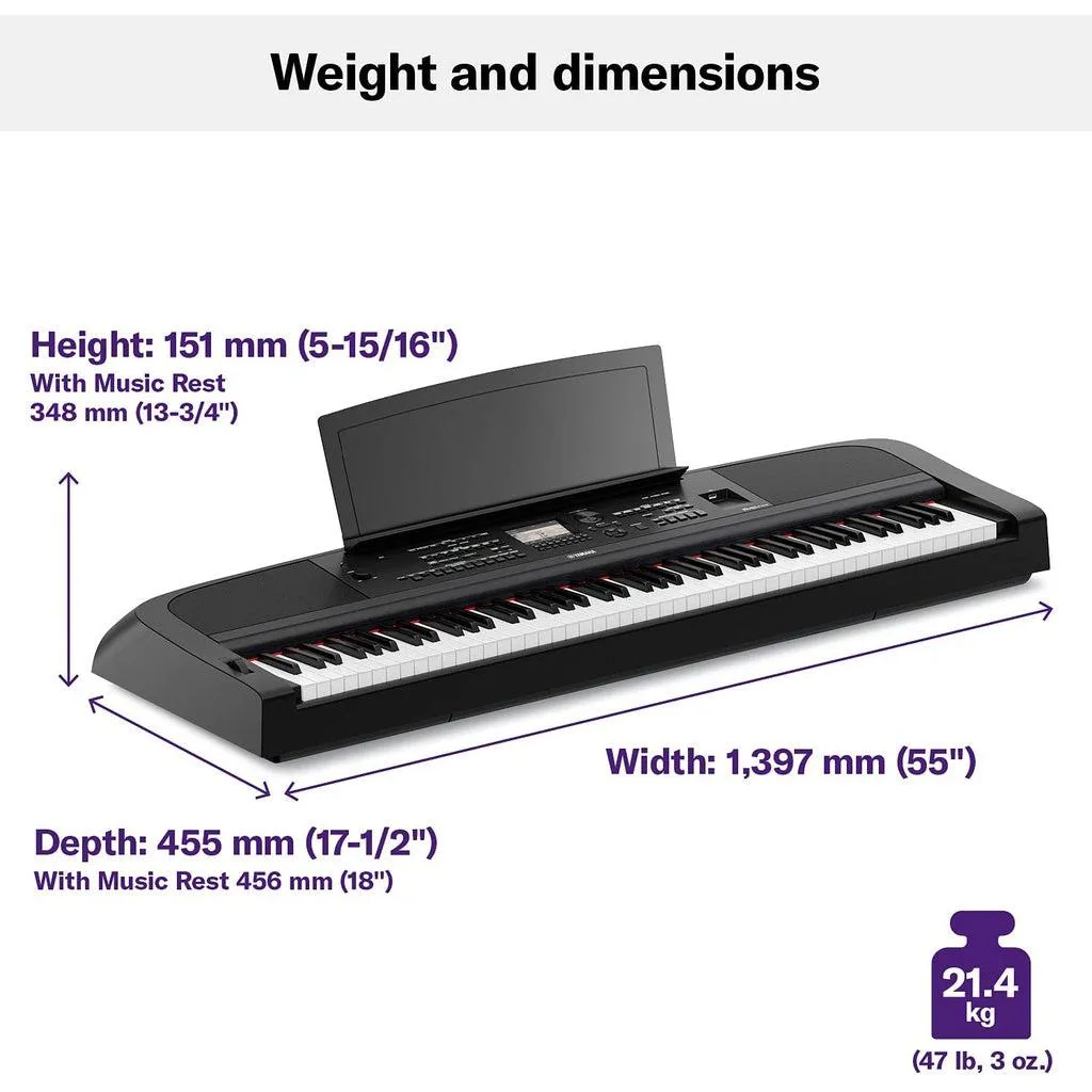 Yamaha DGX-670 88-Key Portable Digital Grand Piano