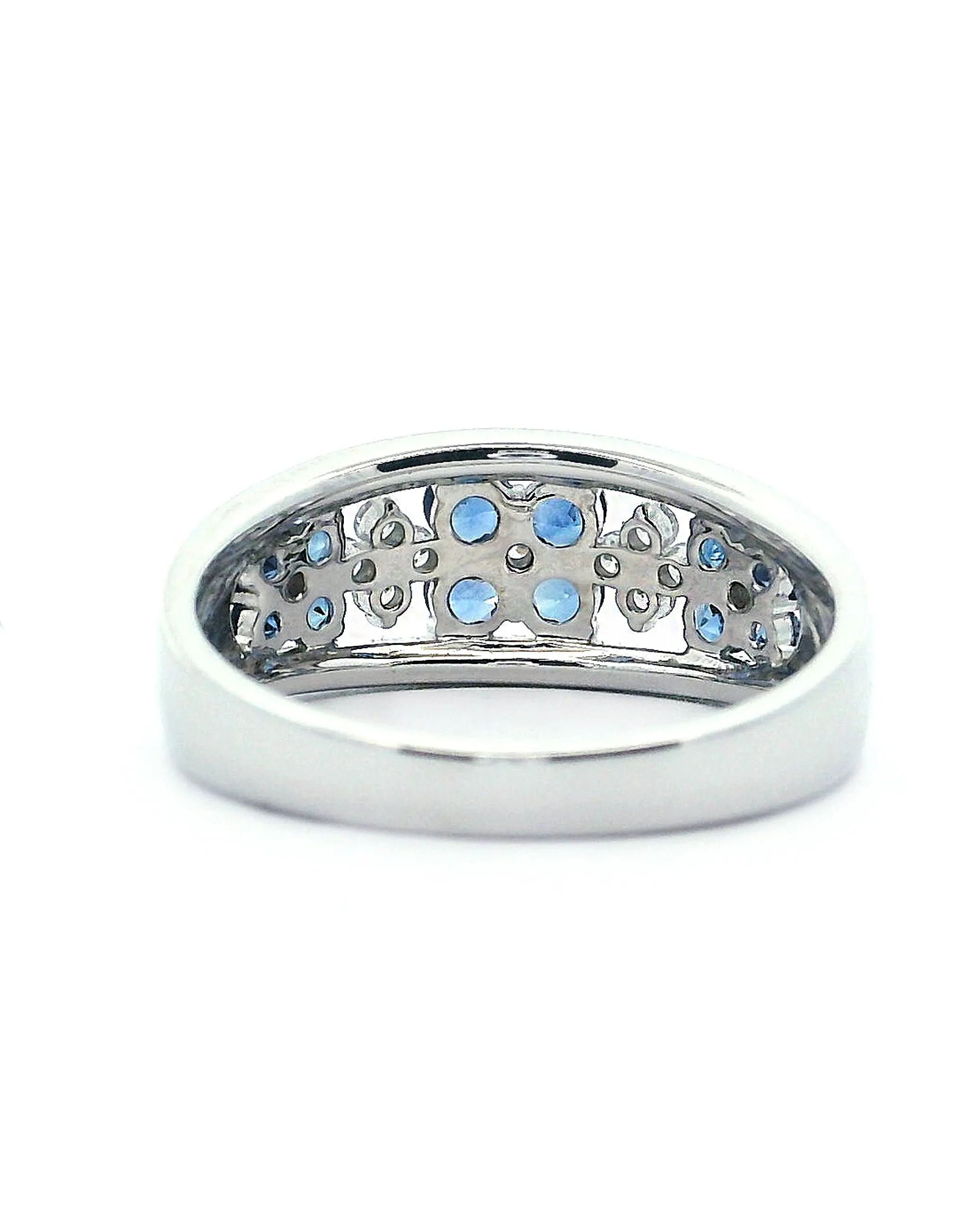 Zeghani 14K White Gold Sapphire and Diamond Ring - ZR1871